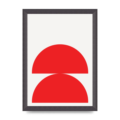 Red Stack Wall Art - A4 framed