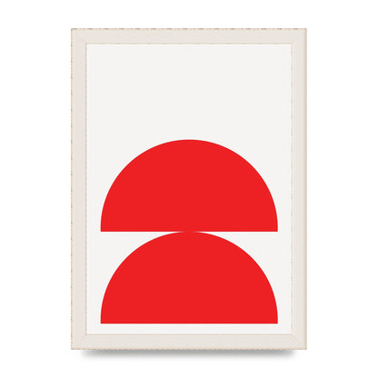 Red Stack Wall Art - A4 framed