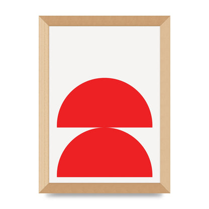 Red Stack Wall Art - A4 framed