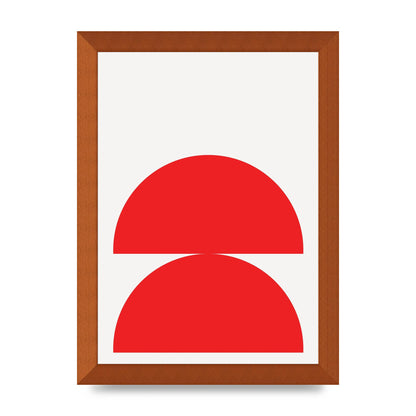 Red Stack Wall Art - A4 framed