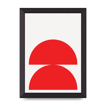 Red Stack Wall Art - A4 framed