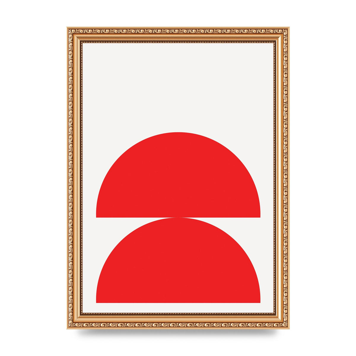 Red Stack Wall Art - A4 framed