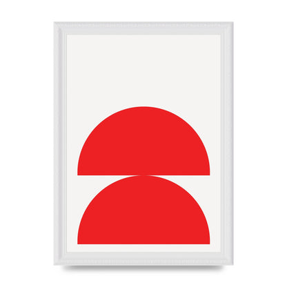 Red Stack Wall Art - A4 framed