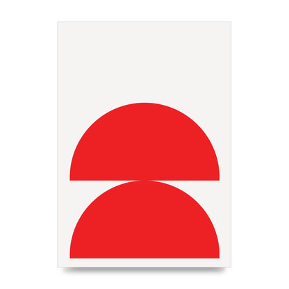 Red Stack Wall Art - unframed print