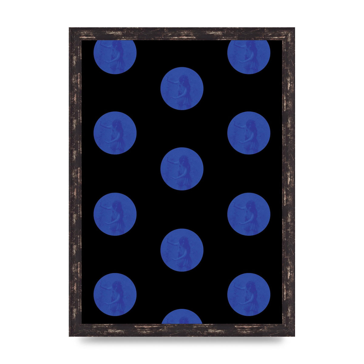 Bohemian Polka Dot Art For The Home - A3 framed