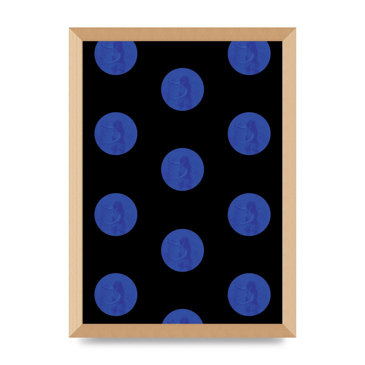 Bohemian Polka Dot Art For The Home - A3 framed