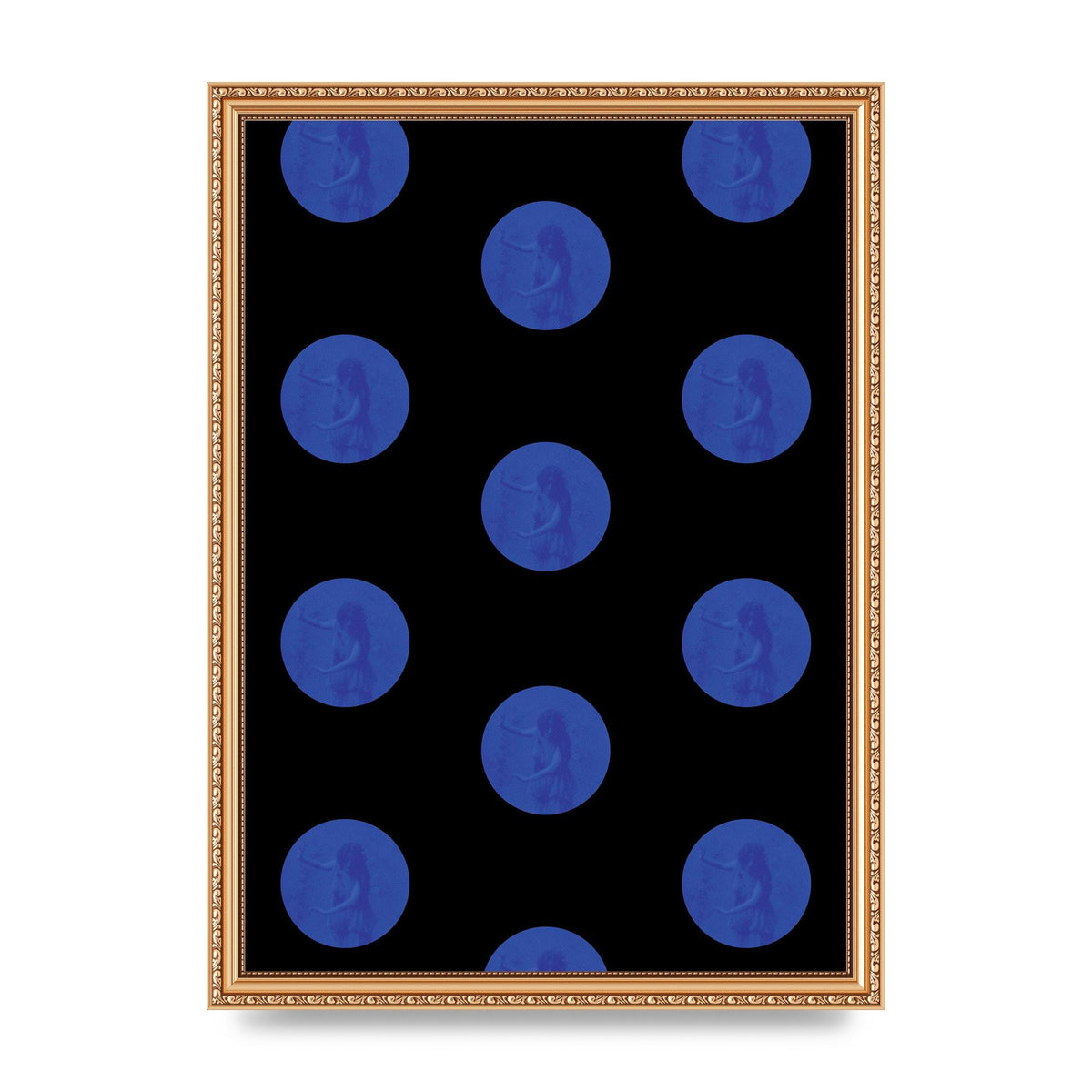 Bohemian Polka Dot Art For The Home - A3 framed