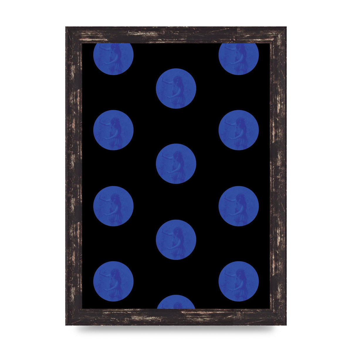 Bohemian Polka Dot Art For The Home - A4 framed