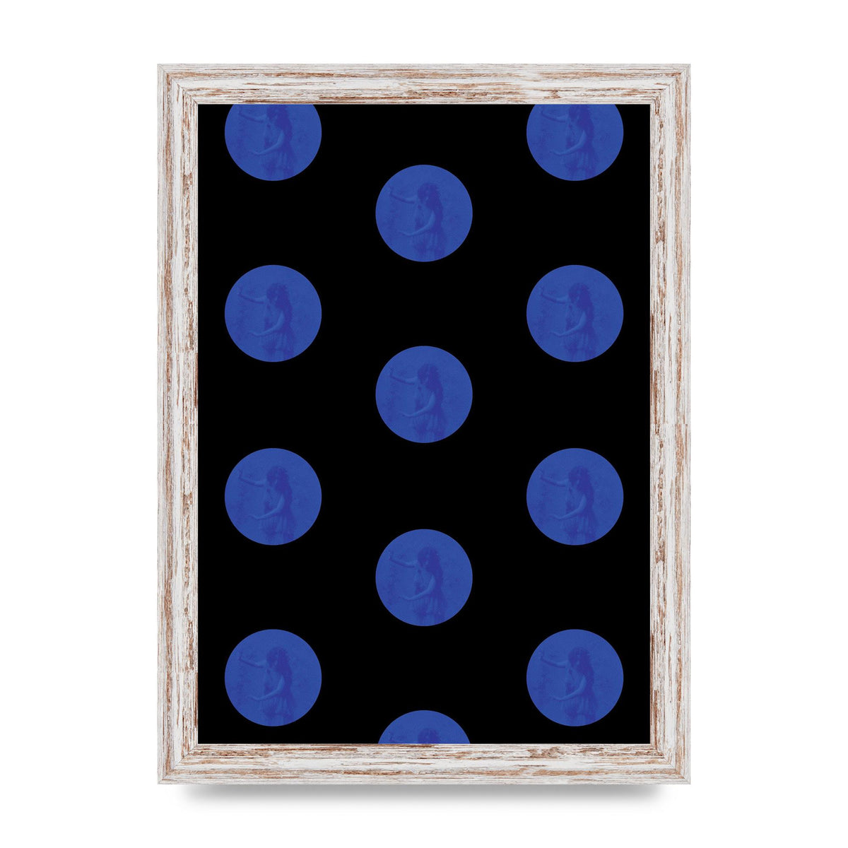 Bohemian Polka Dot Art For The Home - A4 framed