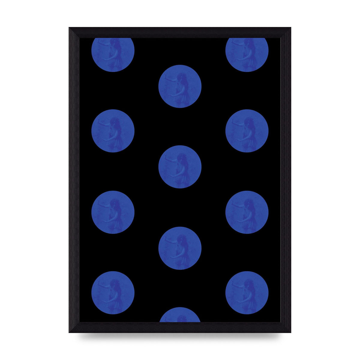 Bohemian Polka Dot Art For The Home - A4 framed