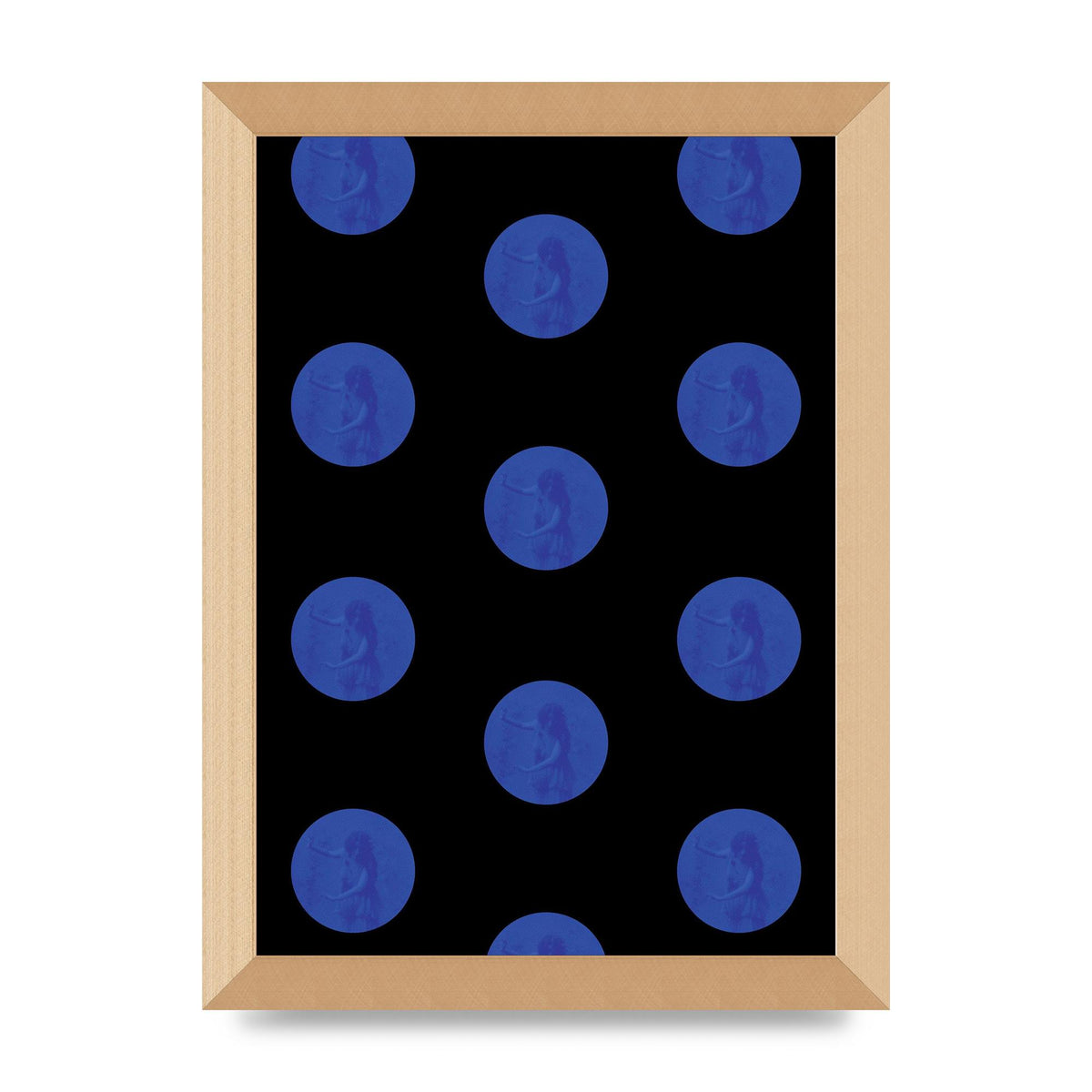 Bohemian Polka Dot Art For The Home - A4 framed