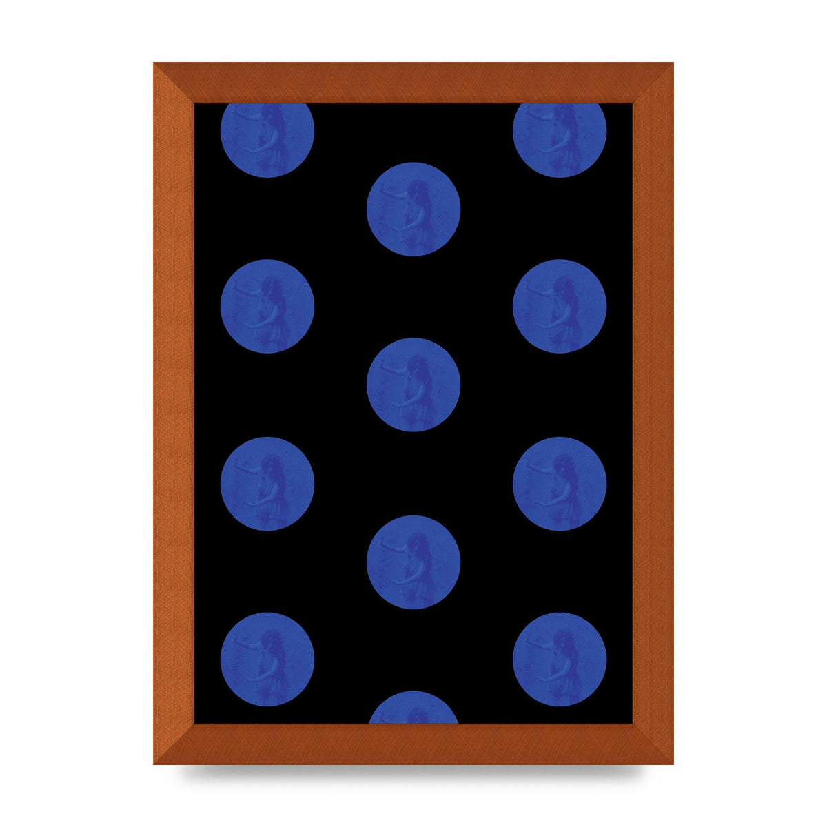 Bohemian Polka Dot Art For The Home - A4 framed
