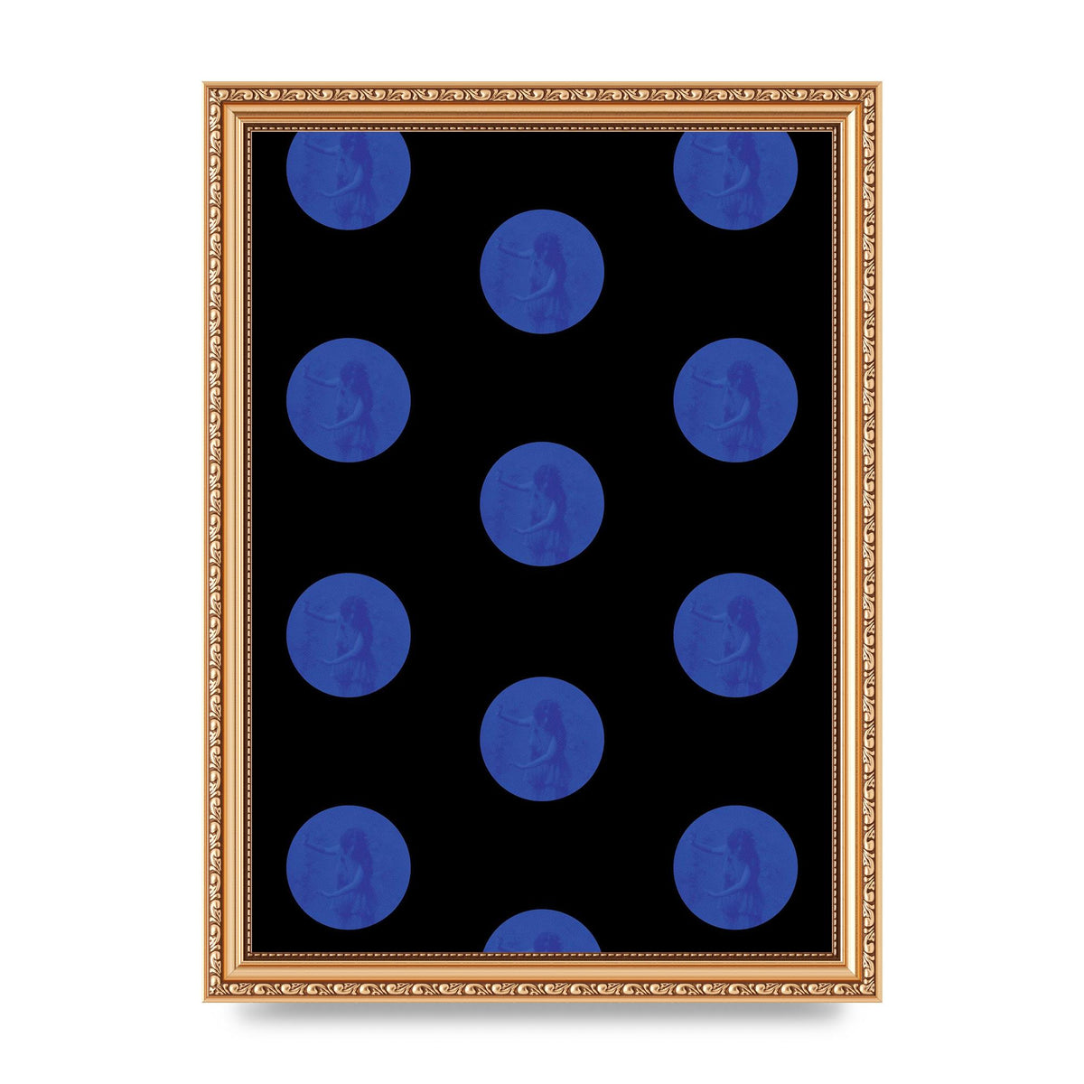 Bohemian Polka Dot Art For The Home - A4 framed