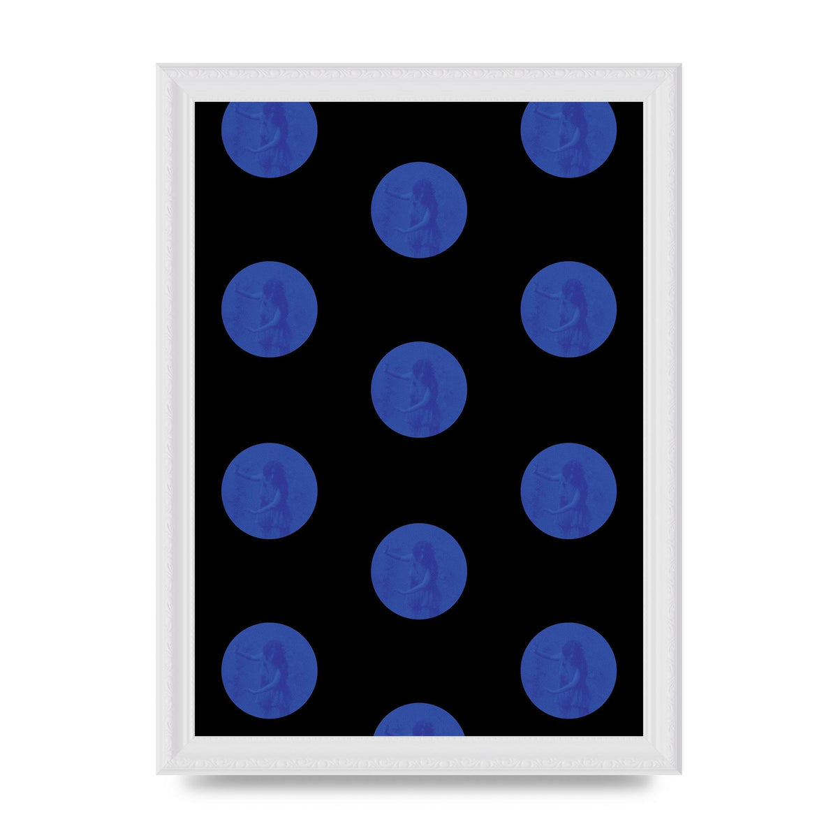 Bohemian Polka Dot Art For The Home - A4 framed