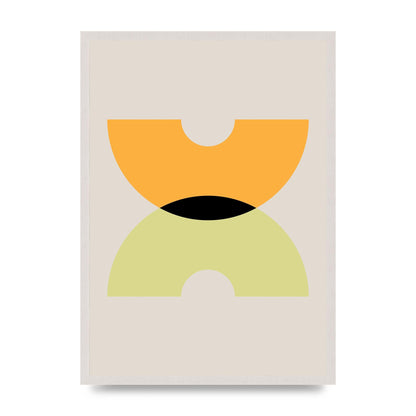 Graphic Arch Yellow One print in an A2 white saw cut grain frame