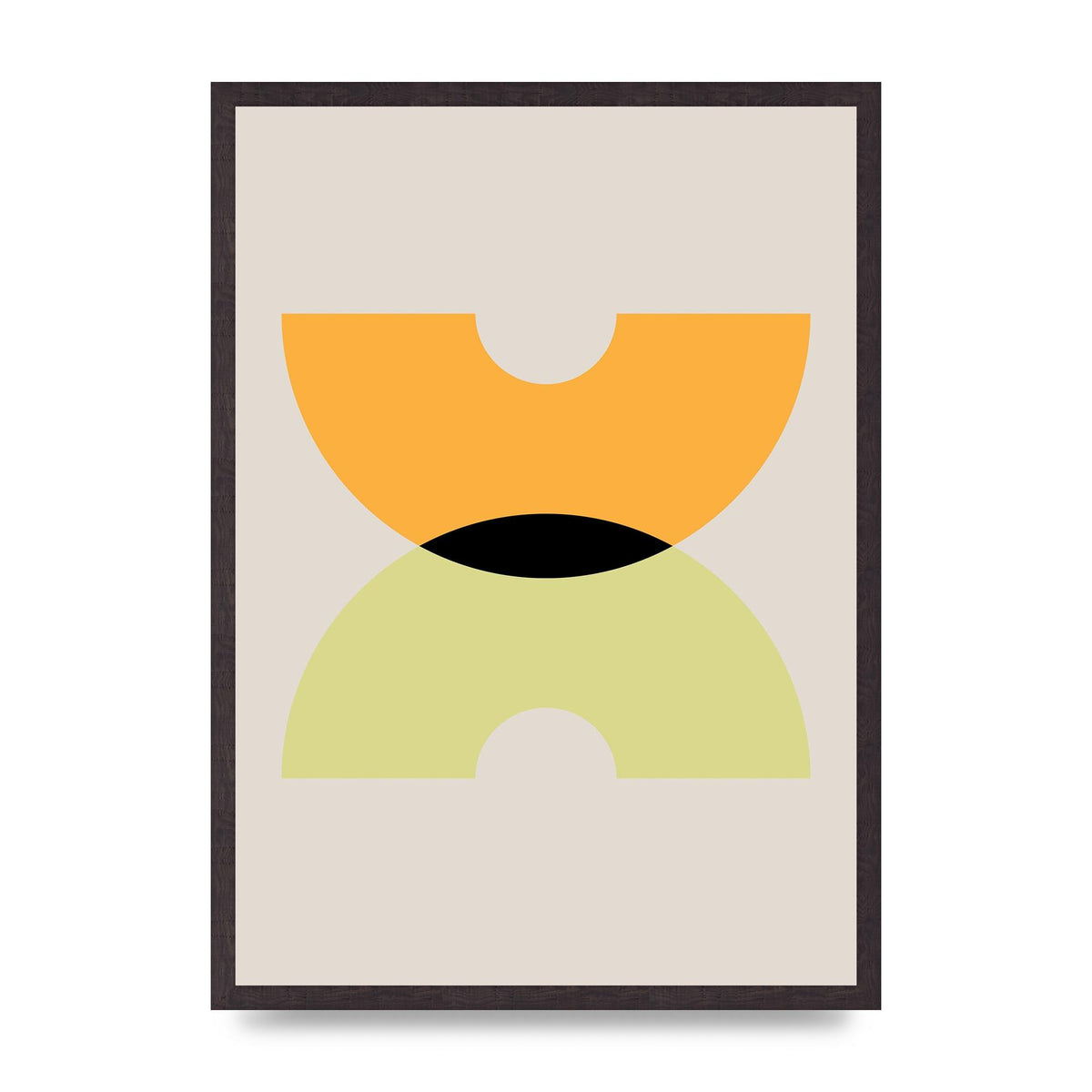 Graphic Arch Yellow One Wall Art - A2 framed