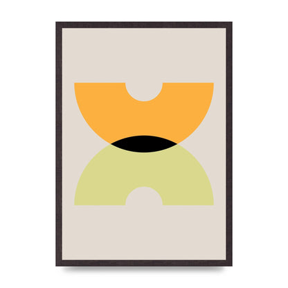 Graphic Arch Yellow One Wall Art - A2 framed