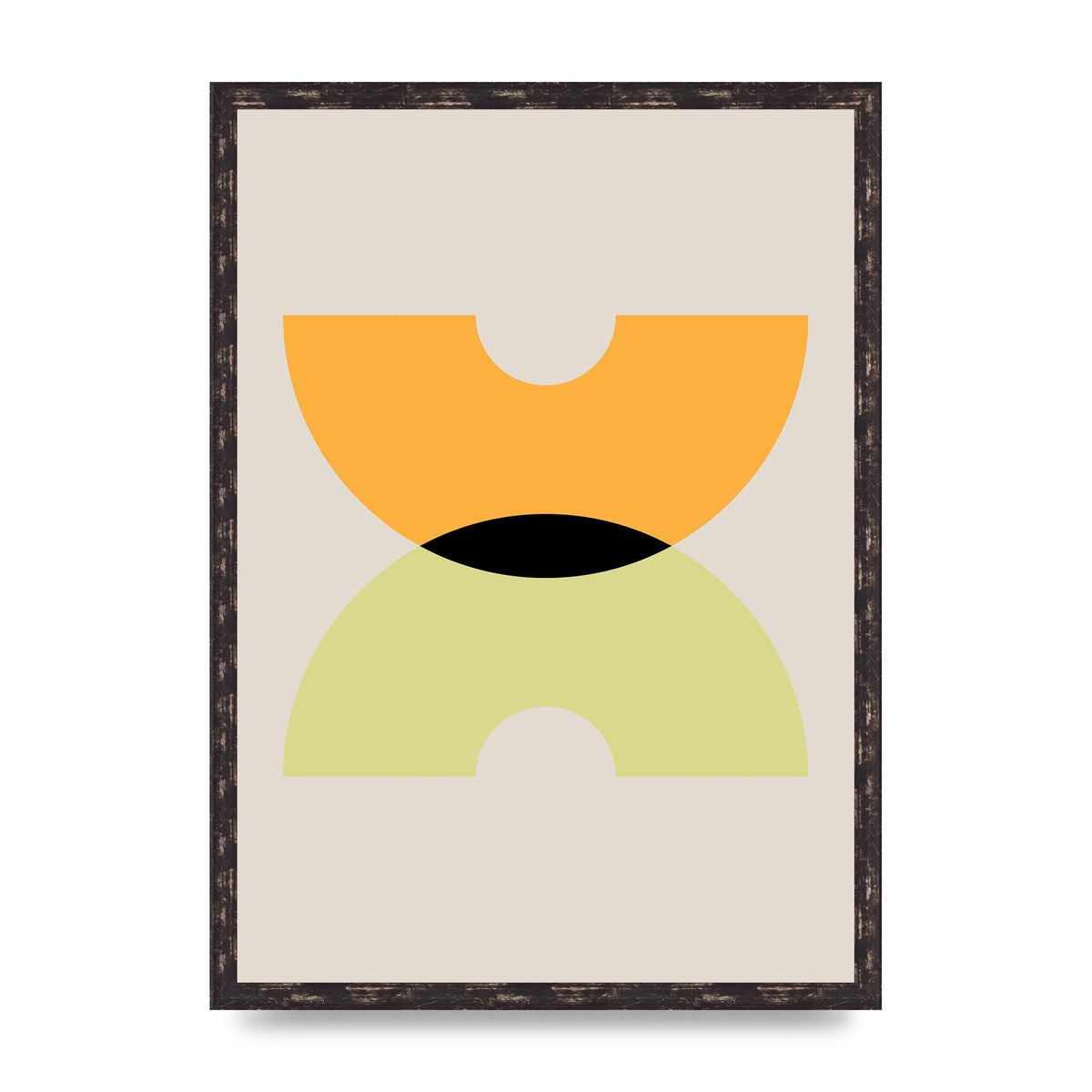 Graphic Arch Yellow One Wall Art - A2 framed