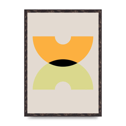 Graphic Arch Yellow One Wall Art - A2 framed