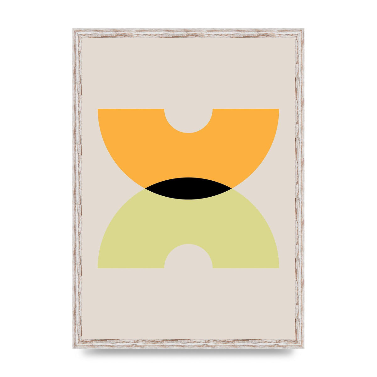 Graphic Arch Yellow One Wall Art - A2 framed