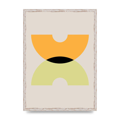 Graphic Arch Yellow One Wall Art - A2 framed