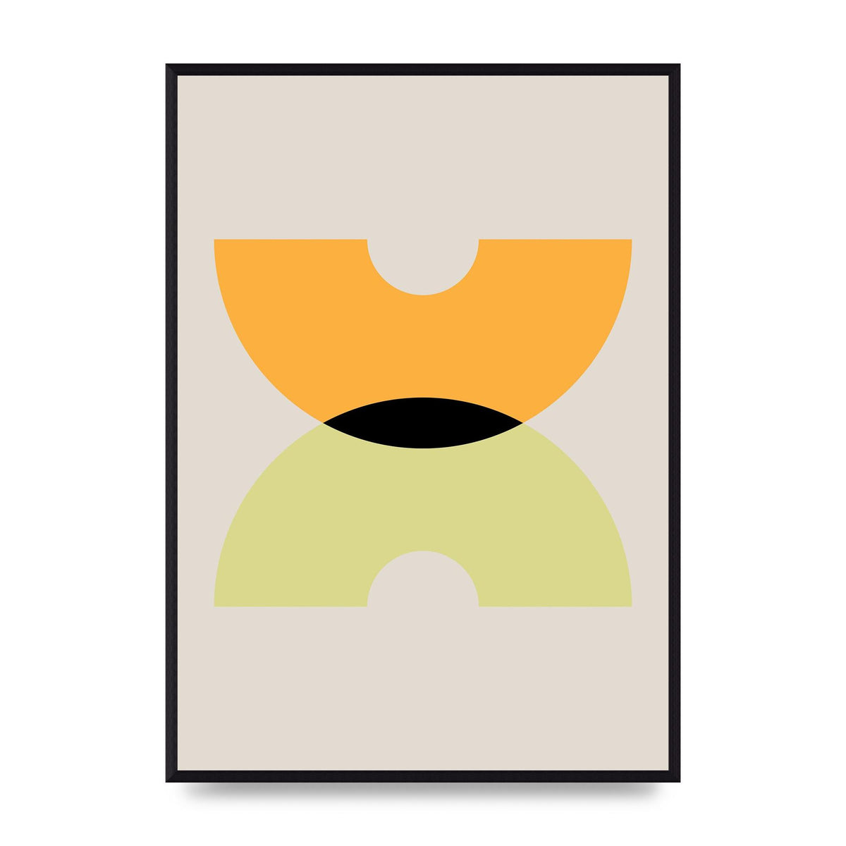 Graphic Arch Yellow One Wall Art - A2 framed