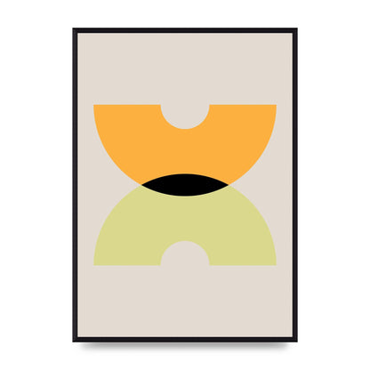 Graphic Arch Yellow One Wall Art - A2 framed