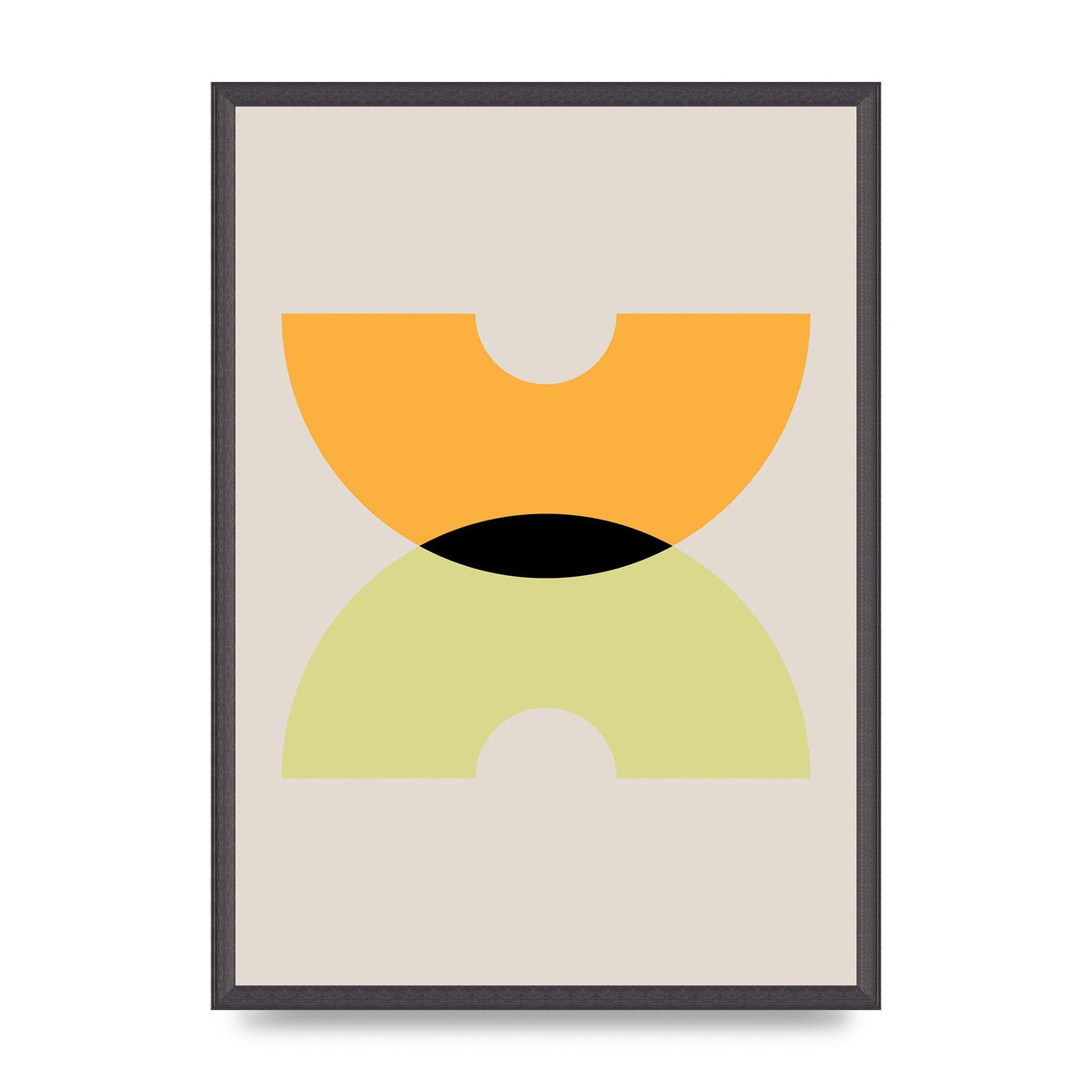 Graphic Arch Yellow One Wall Art - A2 framed
