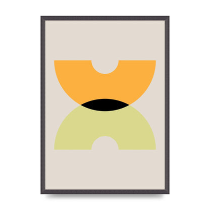 Graphic Arch Yellow One Wall Art - A2 framed