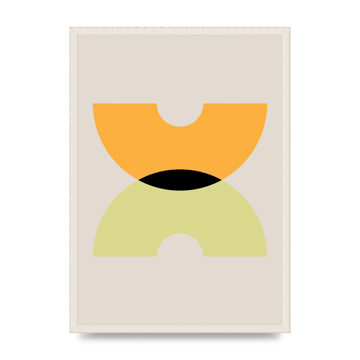 Graphic Arch Yellow One Wall Art - A2 framed