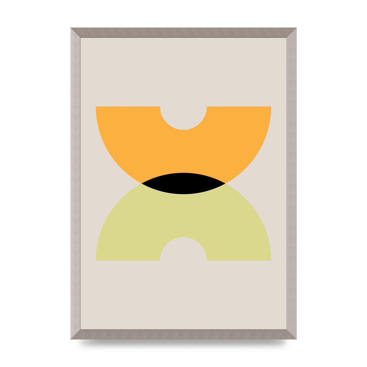 Graphic Arch Yellow One Wall Art - A2 framed