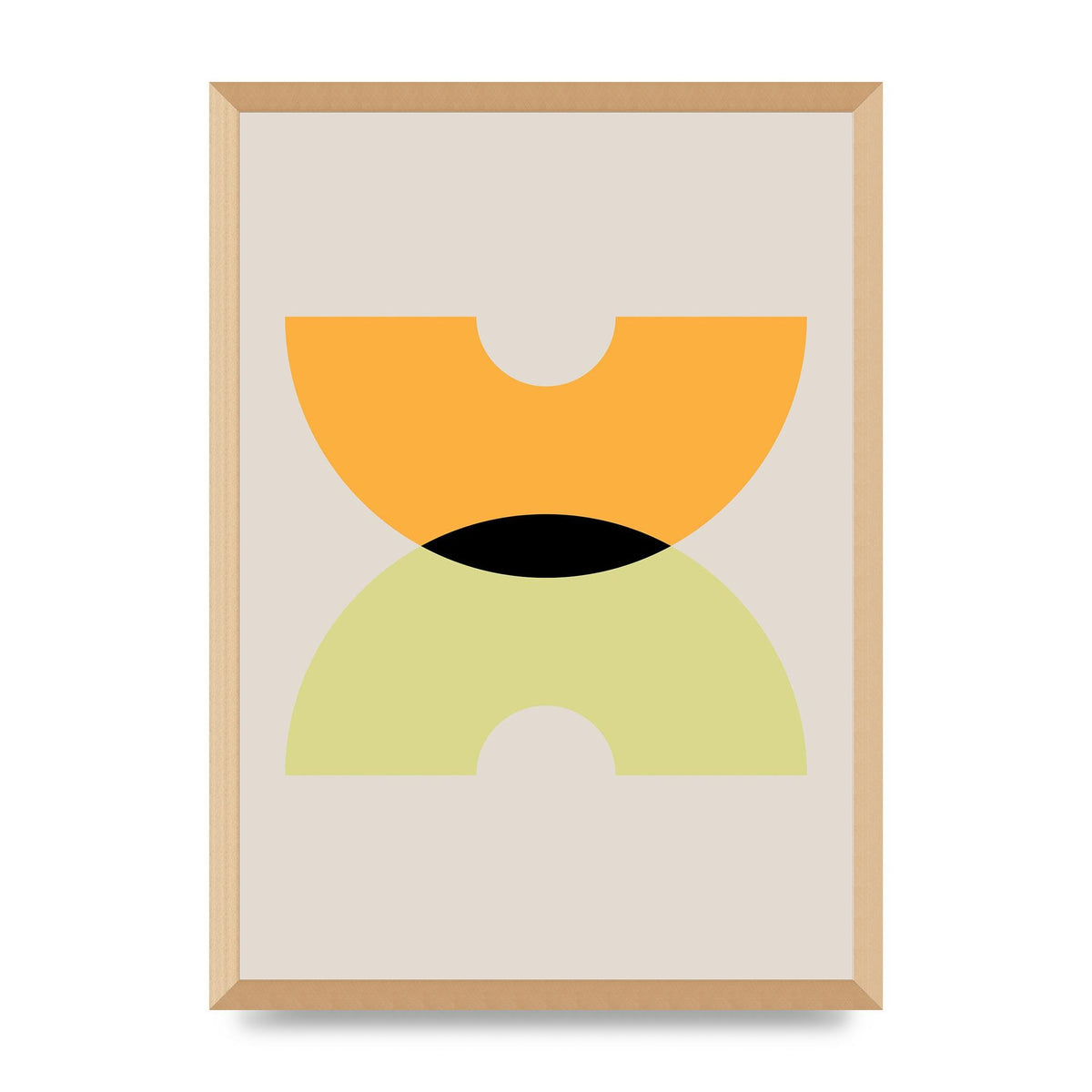 Graphic Arch Yellow One Wall Art - A2 framed