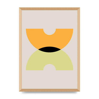 Graphic Arch Yellow One Wall Art - A2 framed