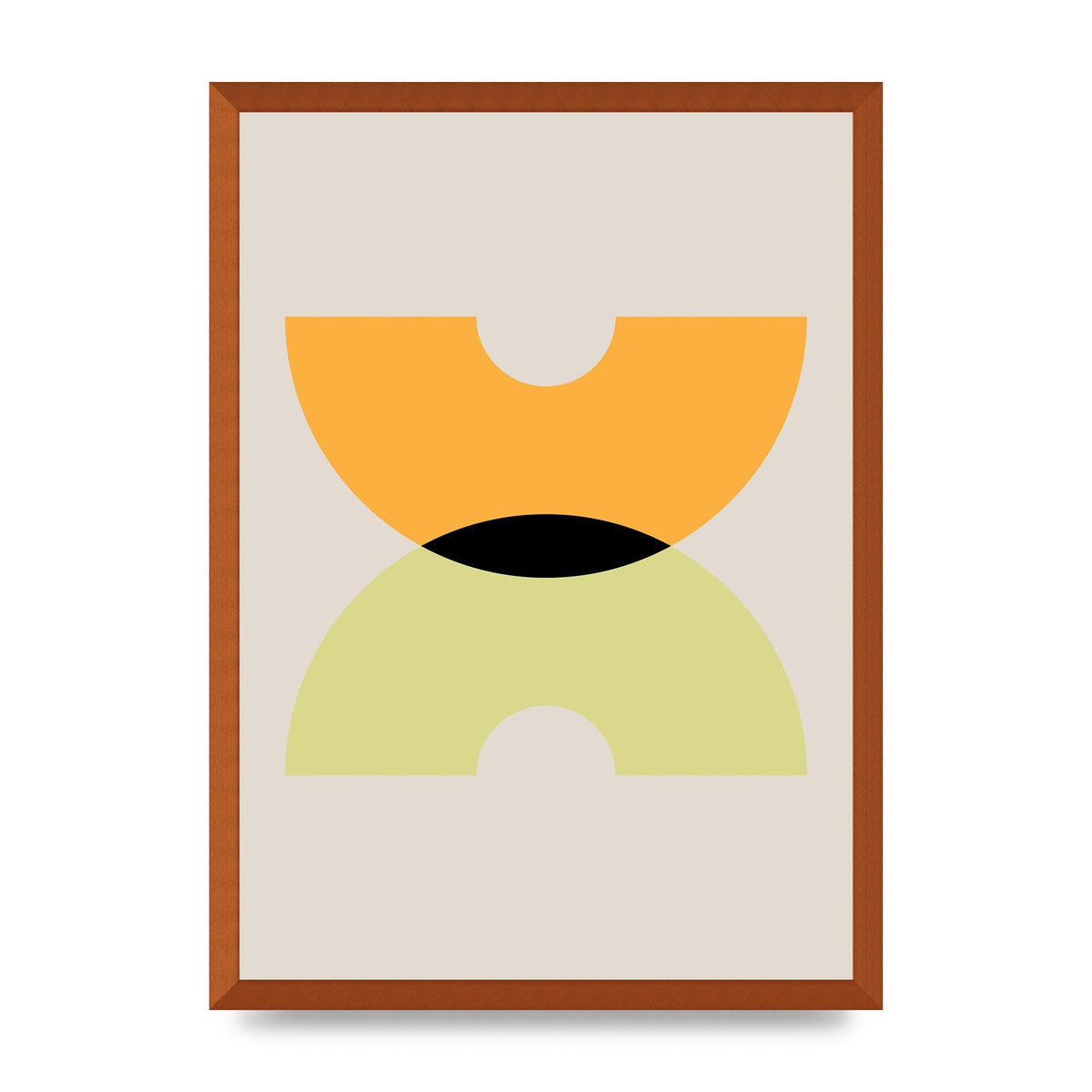 Graphic Arch Yellow One Wall Art - A2 framed