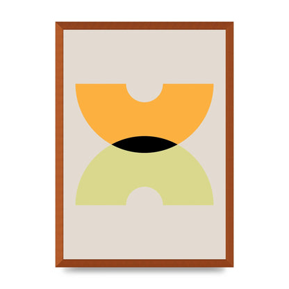 Graphic Arch Yellow One Wall Art - A2 framed