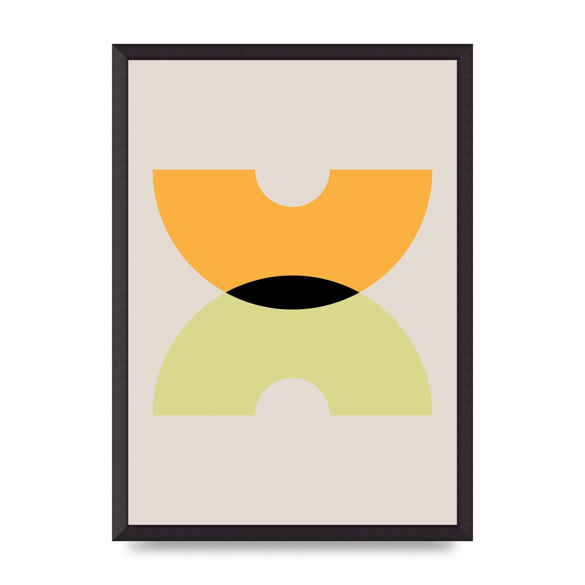 Graphic Arch Yellow One Wall Art - A2 framed