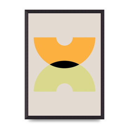 Graphic Arch Yellow One Wall Art - A2 framed