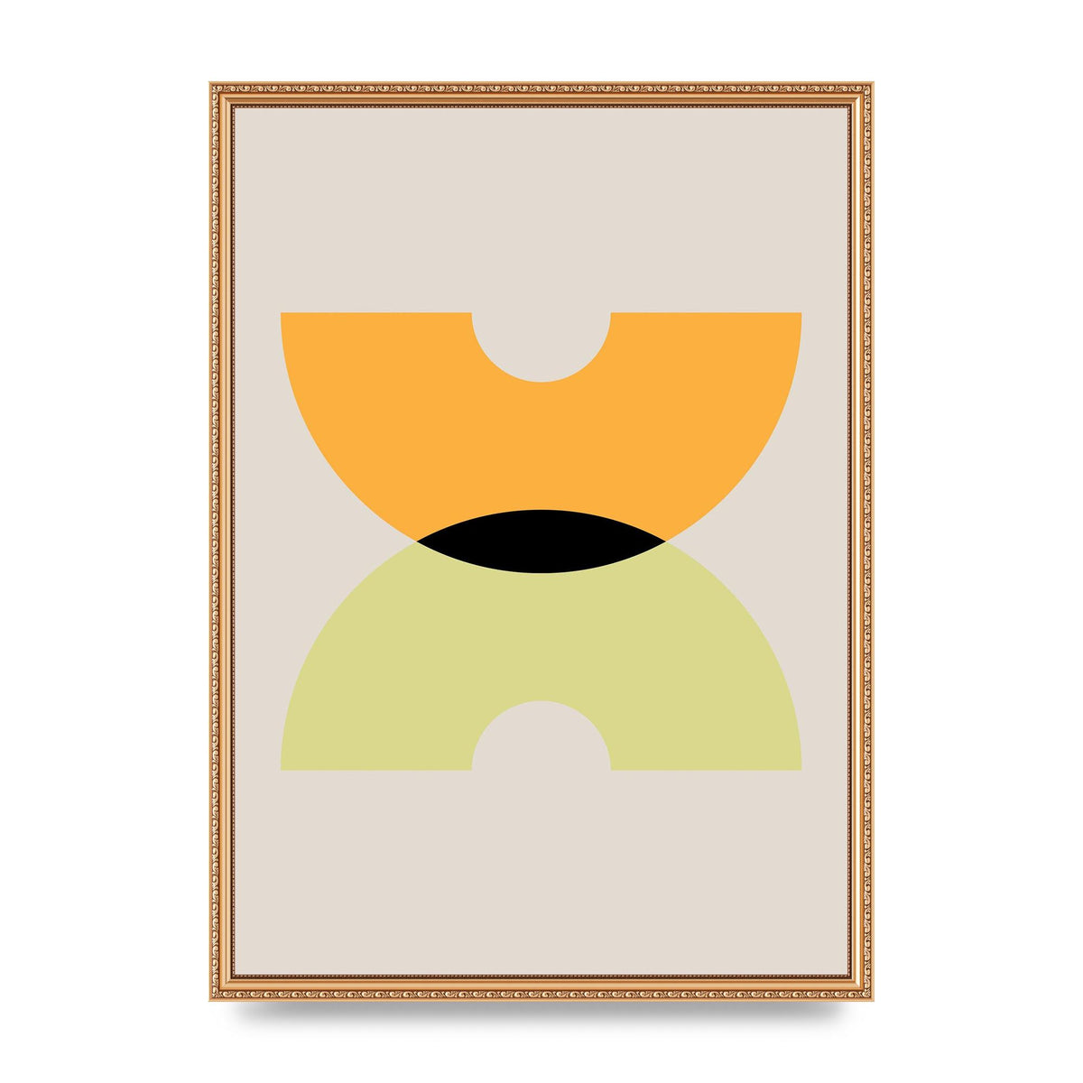 Graphic Arch Yellow One Wall Art - A2 framed