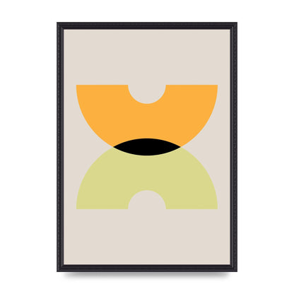 Graphic Arch Yellow One Wall Art - A2 framed