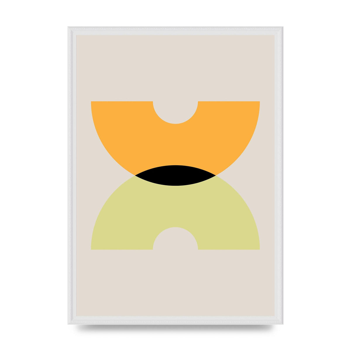 Graphic Arch Yellow One Wall Art - A2 framed