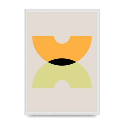 Graphic Arch Yellow One Wall Art - A2 framed
