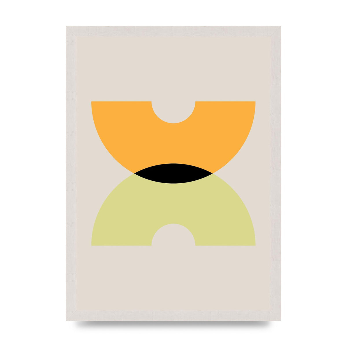 Graphic Arch Yellow One Wall Art - A3 framed
