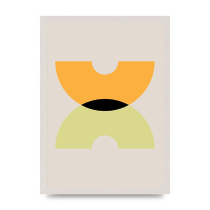 Graphic Arch Yellow One Wall Art - A3 framed