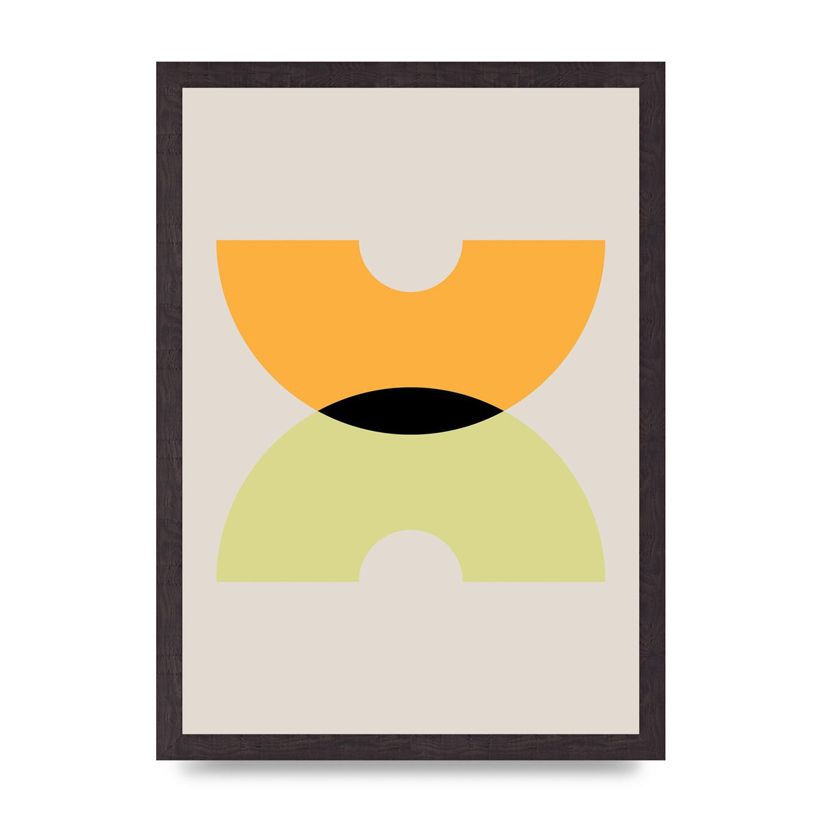 Graphic Arch Yellow One Wall Art - A3 framed