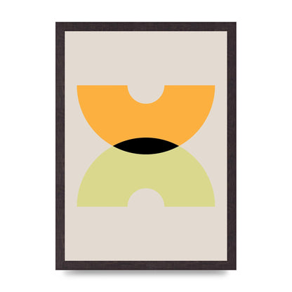Graphic Arch Yellow One Wall Art - A3 framed