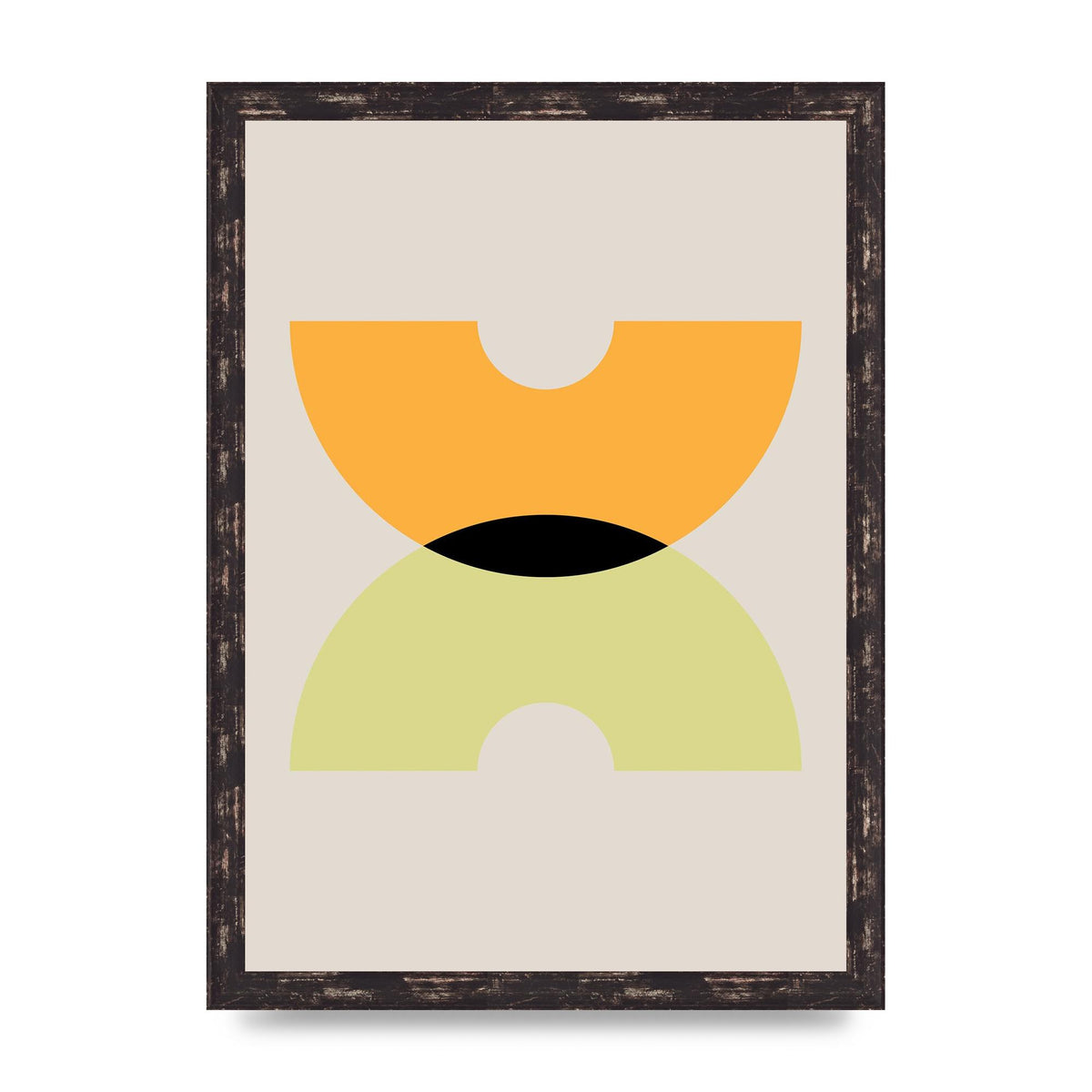 Graphic Arch Yellow One Wall Art - A3 framed