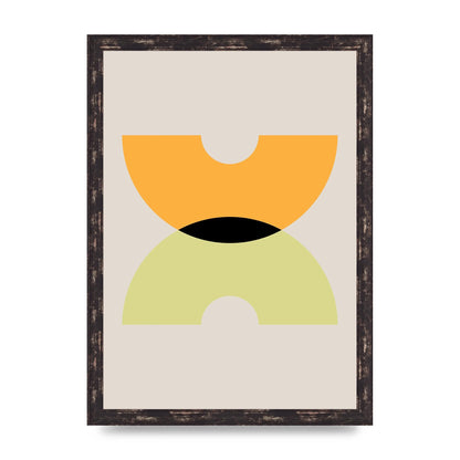 Graphic Arch Yellow One Wall Art - A3 framed