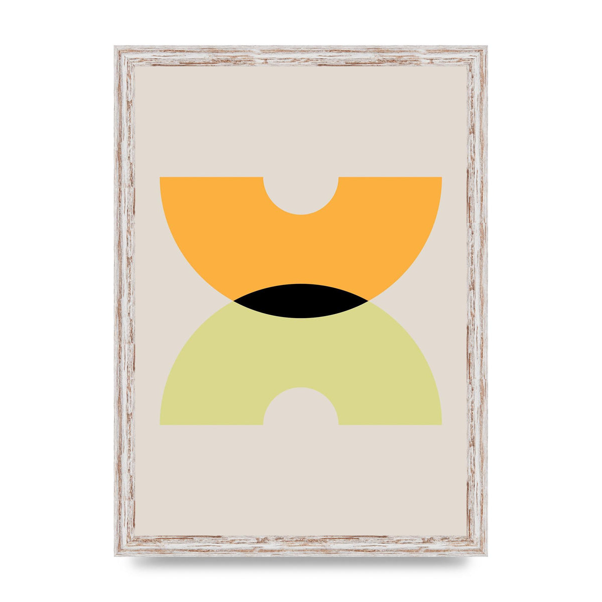 Graphic Arch Yellow One Wall Art - A3 framed