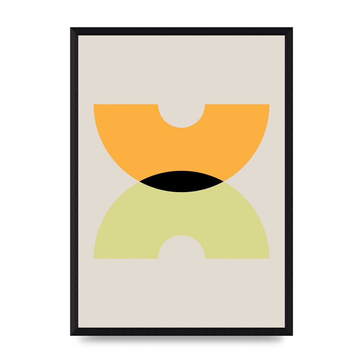 Graphic Arch Yellow One Wall Art - A3 framed