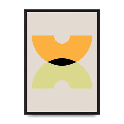 Graphic Arch Yellow One Wall Art - A3 framed